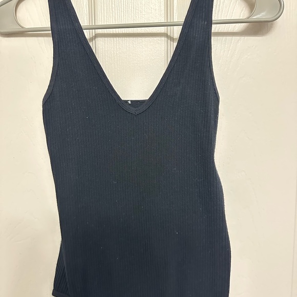 Black Ribbed Bodysuit - Picture 3 of 4